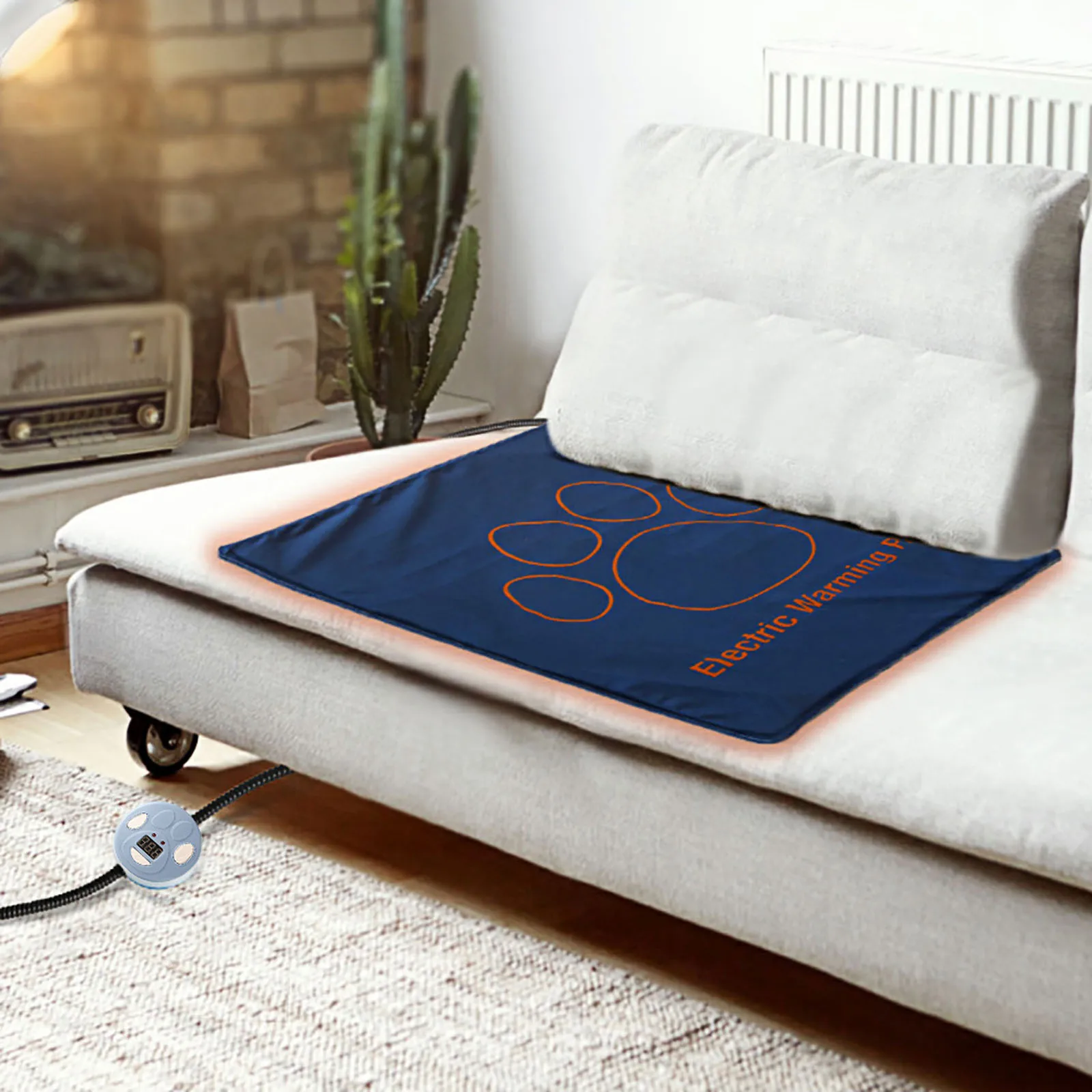 

Pet Warm Pad Pet Heating Pad Electric Blanket Suitable for Indoor Warm Pad Waterproof Anti-bite Adjustable Heating Safety Pat