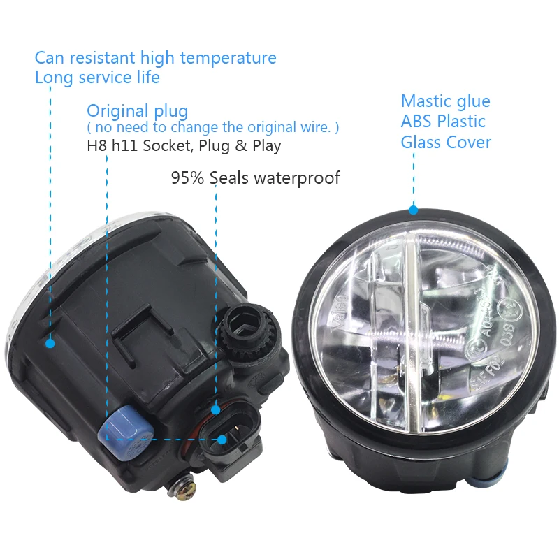 Buildreamen2 стайлинга автомобилей Светодиодный светильник тумана DRL Дневной 12V для