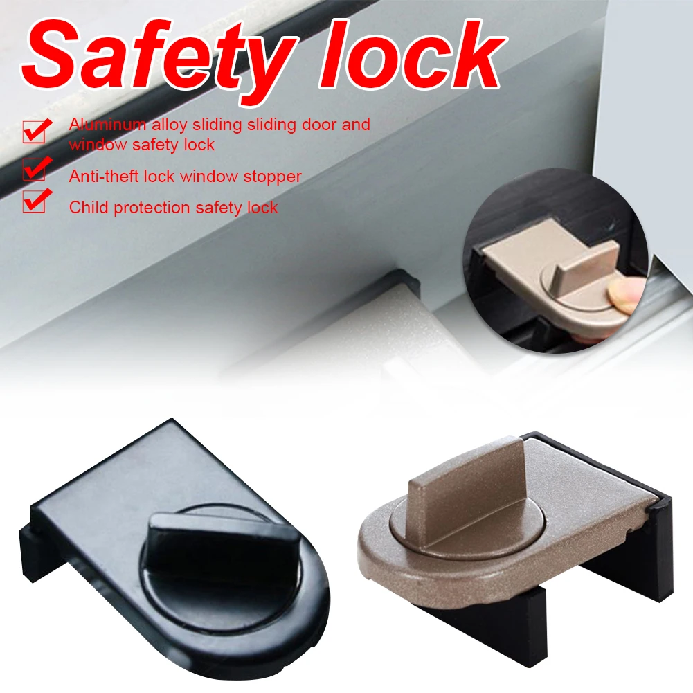 

Home Sliding Safety Lock for Door & Window Adjustable Punch-Free Anti-Theft Lock Window Stopper Child Protection Security Lock