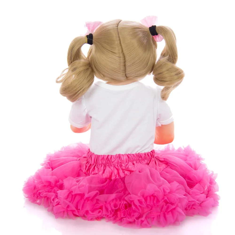 

Boneca reborn girl princess doll bebes reborn corpo de silicone inteiro reborn baby dolls for kids gift 23" 57m
