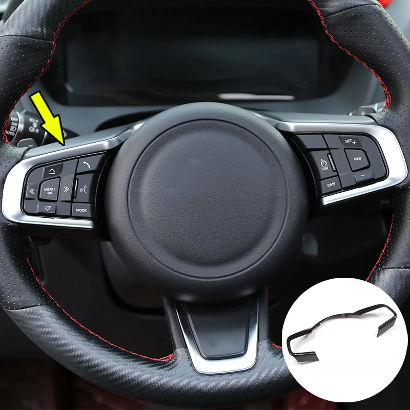 

Auto ABS Steering Wheel Decorative Frame Trim Cover for Jaguar XE XF F-Pace f pace F-TYPE 2016 2017 2018 Car Styling Accessories