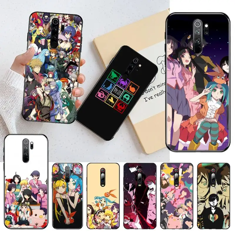 Чехол для телефона CUTEWANAN anime Monogatari черный ТПУ чехол Redmi Note 8 8A 8T 7 6 6A 5 5A 4 4X 4A Go