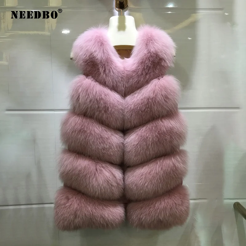 NEEDBO Faux Fur Vest Coat Ladies Winter Warm Faux Fur Jacket Coat Oversize Outerwear Ladies Female Fur Soft Fluffy jacket Women
