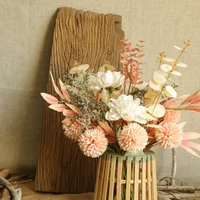 artificial flowers dandelion peony mix bouquet wall home wedding christmas decors gift wedding decoration