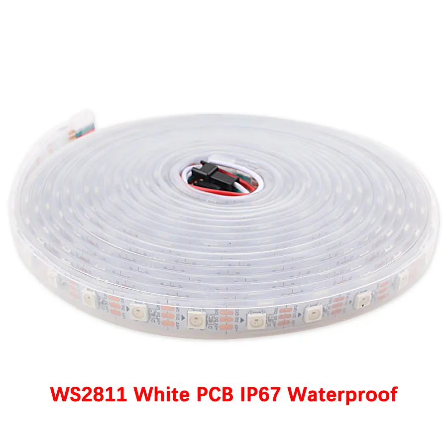 WS2812 Светодиодная лента 5 м 5 в RGB контроллер 5 в Светодиодная лента RGB WS2812 5 в вольт неоновый светодиодный фонарь WS2812B неоновая лента для подсветки телевизора