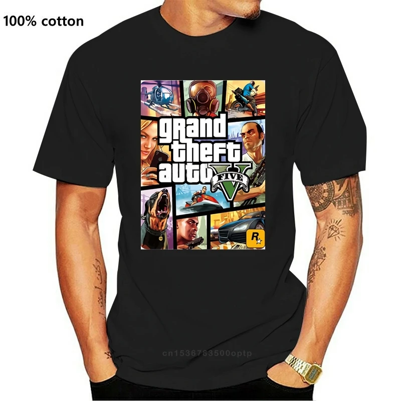 Футболка Grand Theft Auto Gta Мужская Уличная Длинная с 5 мужские известные брендовые