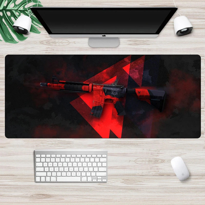 Большой игровой коврик для мыши 80x30 см CS GO Counter Strike нескользящий клавиатуры с