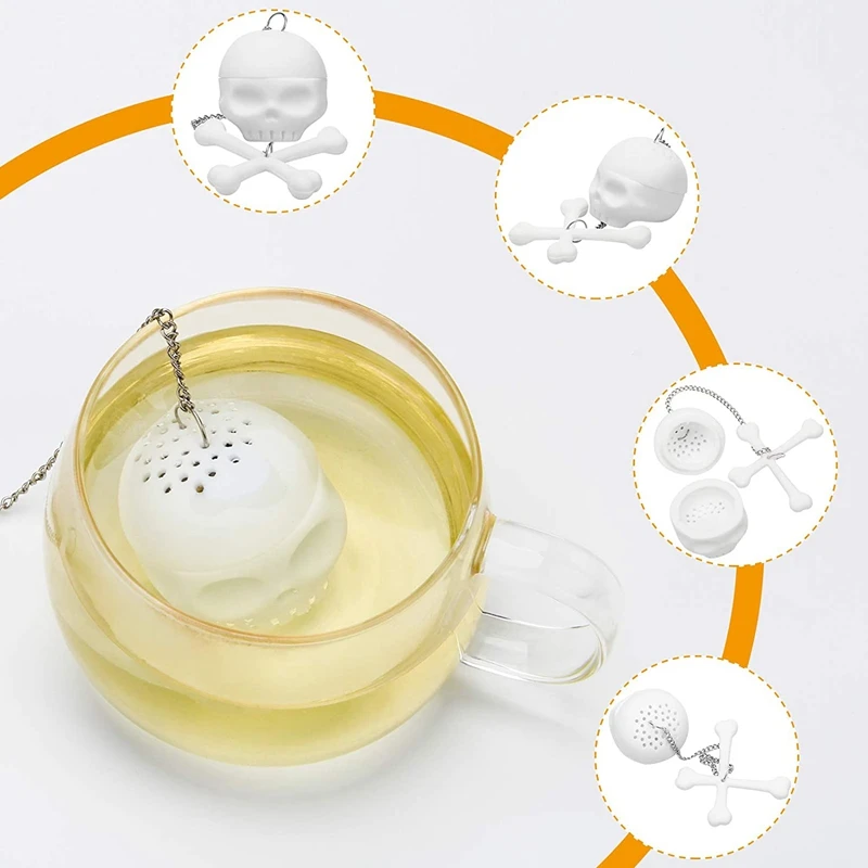

Hot Tea Strainer Silicone Tea Strainer 2 Pieces of Tea Bone Strainer