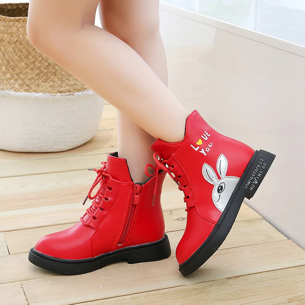 winter boots Children Baby toddler girl boots princess Cartoon Shoes Leather Winter Cotton Warm winter boots kids#Y3