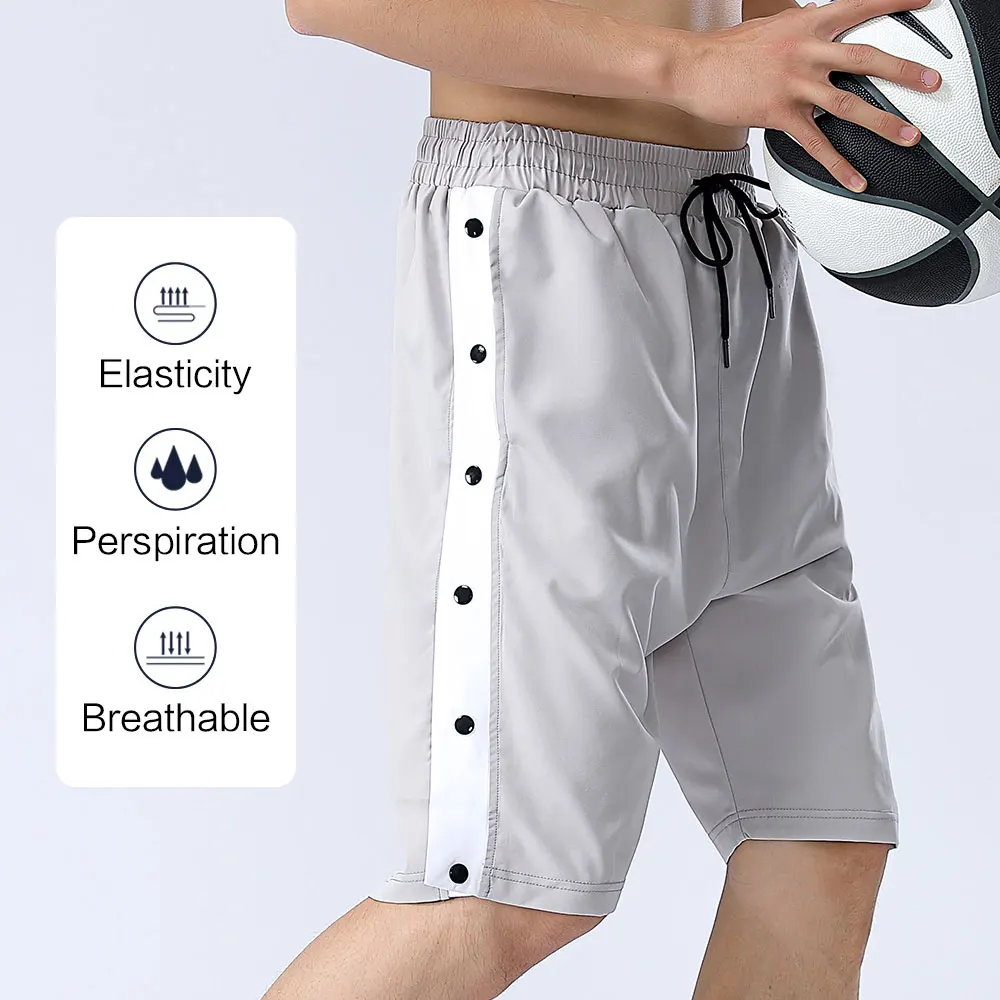 Breathable Summer Men's Jogger Shorts Breasted Running Sports Shorts Fitness Training Quick Dry Gym Sports Basketball Shorts