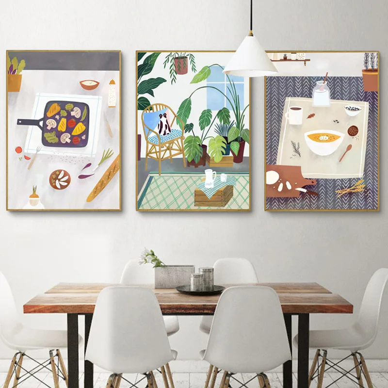 

Modern Literary Cuisine Restaurant Canvas Decorative Painting Poster Picture Album Photo Home Decor Wall Art Room Decoration