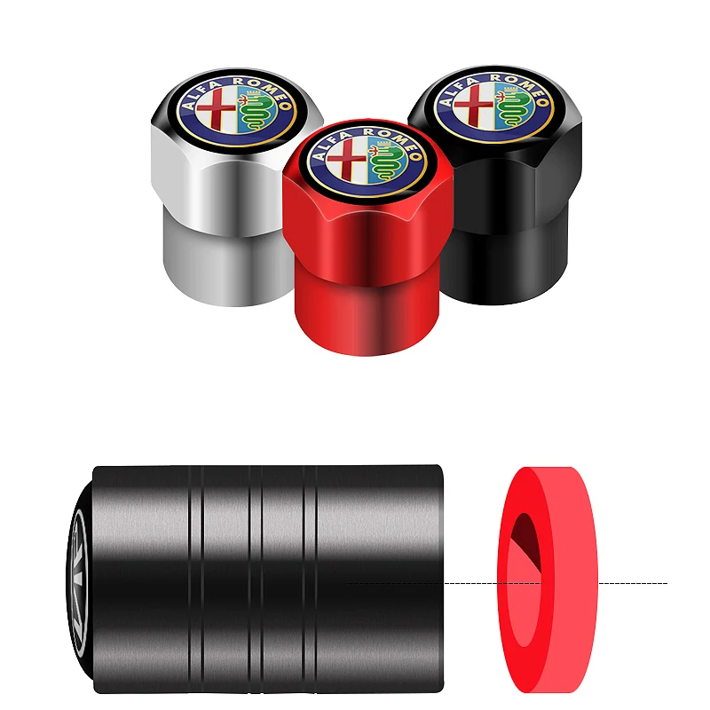 Колпачки клапанов автомобильных шин 4 шт. колпачки для стержней воздушных Alfa Romeo