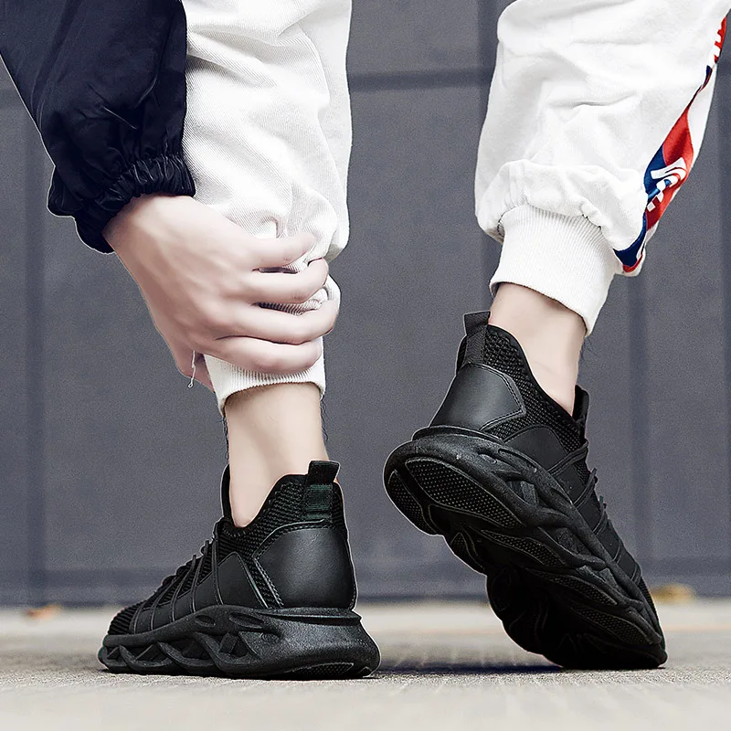 Уличная Мужская Спортивная обувь для бега на толстой подошве дышащая модные