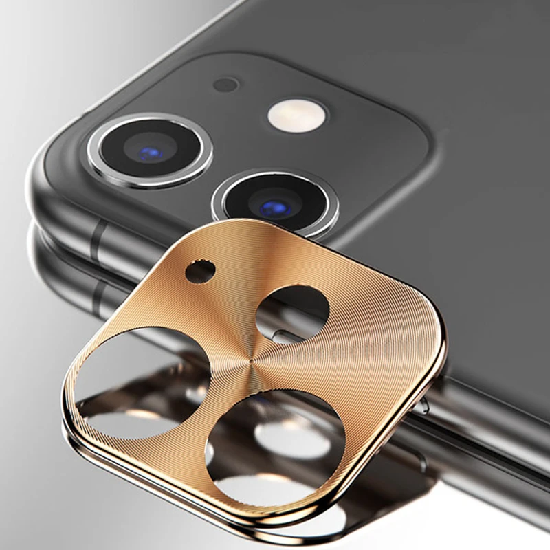 Металлический чехол для камеры заднего вида для iPhone 11 Pro X XS MAX 7 8 Plus, чехол для iPhone XR, iPhone11 Pro, защитный чехол для камеры - Цвет: Золотой