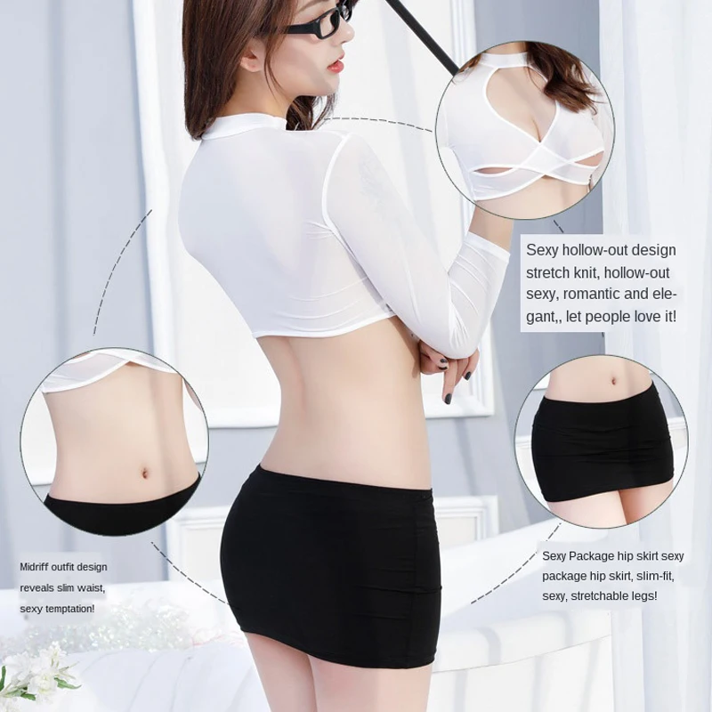 Эротические Школьный костюм для девочек Сексуальная юбка Косплэй школьная форма