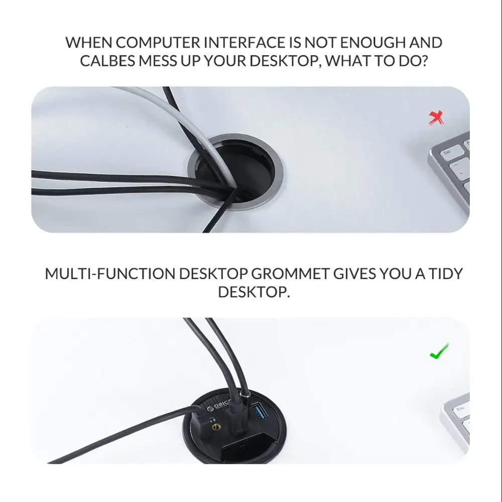 ORICO USB 3 0 хаб настольное втулка Тип C высокой Скорость разветвитель с SD TF наушники