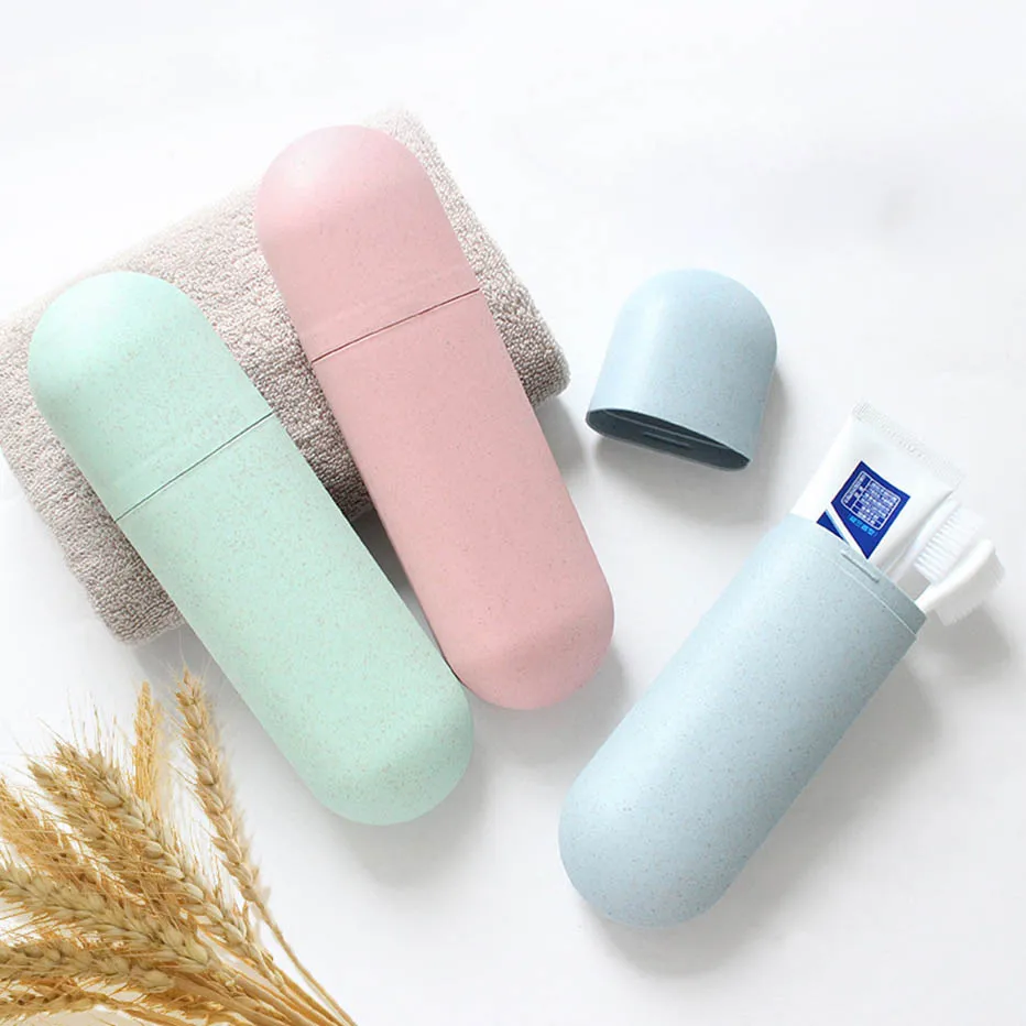 

1PC Portable Travel Toothbrush Case Tooth Toothbrush Cover Hiking Camping Protect Storage Box Wash Cup Cosmetic Capsule Case