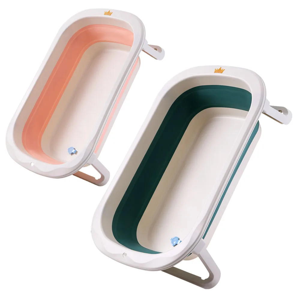 

Low Price Foldable Baby Kids Bath Tub, Collapsible Portable Folding Plastic Children Newborn Baby Bathtub