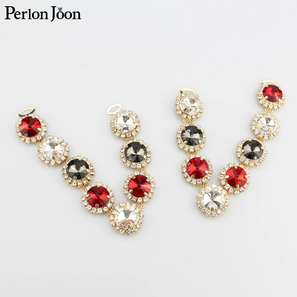 1 пара Модная пляжная обувь с v образным вырезом и украшением в виде кристаллов