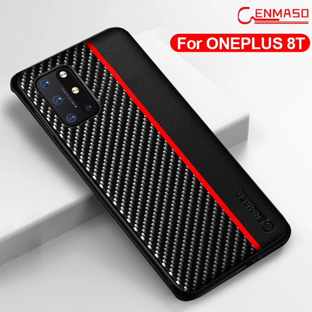 Чехол для Oneplus 8T чехол 8 Pro 7 Nord 7T 6 6T кожаный из углеродного волокна на заднюю панель
