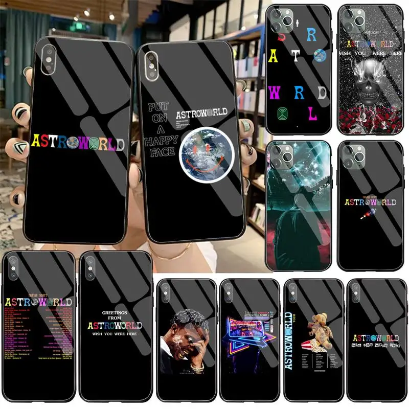 

Astroworld wish you were here font funny Phone Case Tempered Glass For iPhone 11 Pro XR XS MAX 8 X 7 6S 6 Plus SE 2020 case