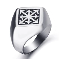 elfasio mens stainless steel rings gothic magic 8 pointed chaos star cross fashion vintage jewelry size 7 15