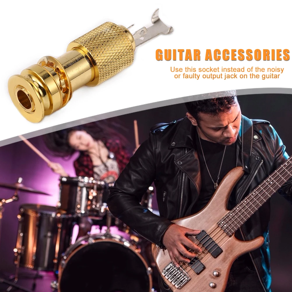 

Guitar End Pin Jack Endpin Jack Socket Metal Guitar End Pins Jack Output Socket Plug for Electric Bass Guitar Parts