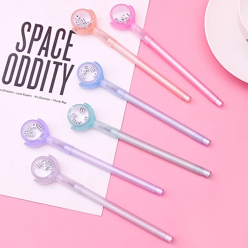 

1 creative stationery dice water-based pen student gel pen cute learning office decompression gel pen signature pen