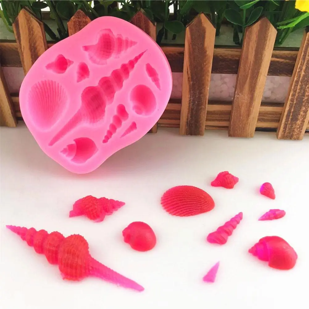 

Cake Decorating Tools DIY Sea Creatures Conch Starfish Molds Fondant Chocolate Creative Cake Candy Mold DIY Shell Silicone U9H1