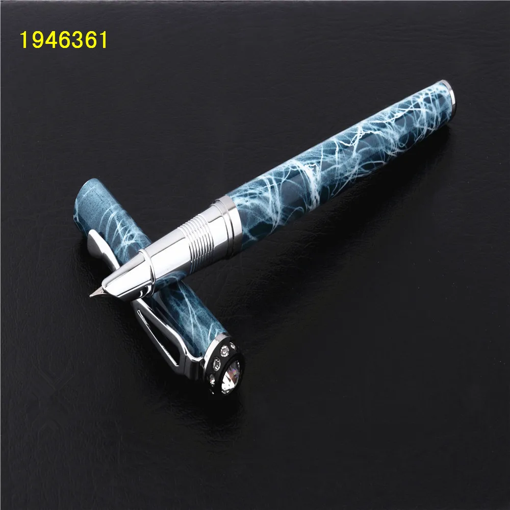 Роскошный бренд Jinhao 301 инкрустированная шапка с бриллиантом канцелярские принадлежности офисные школьные принадлежности авторучка Новинка - Цвет: E-1