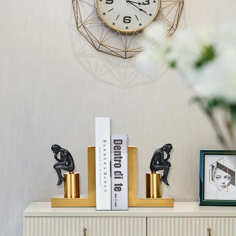 Легкая роскошная фигурка с металлическим покрытием в европейском стиле