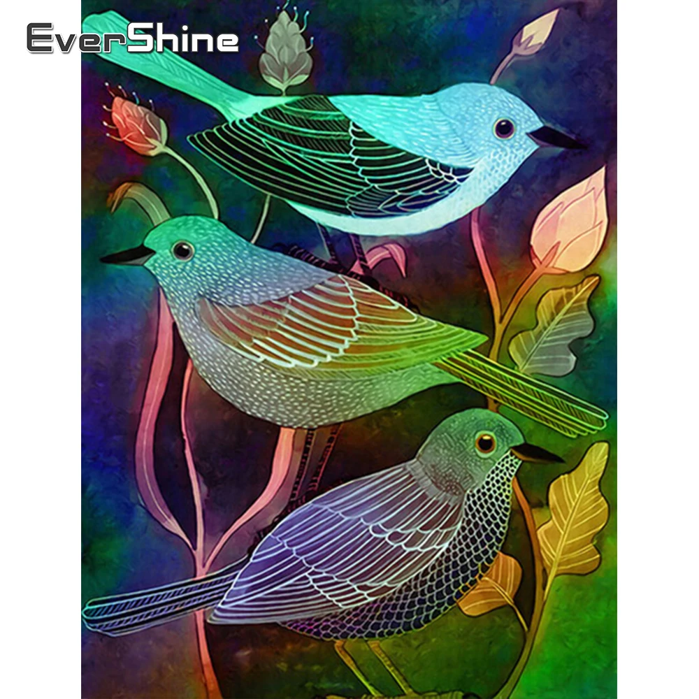 

EverShine 5D DIY Diamond Embroidery Cartoon Picture Rhinestones Diamond Mosaic Art Painting Bird Cross Stitch Home Decoration