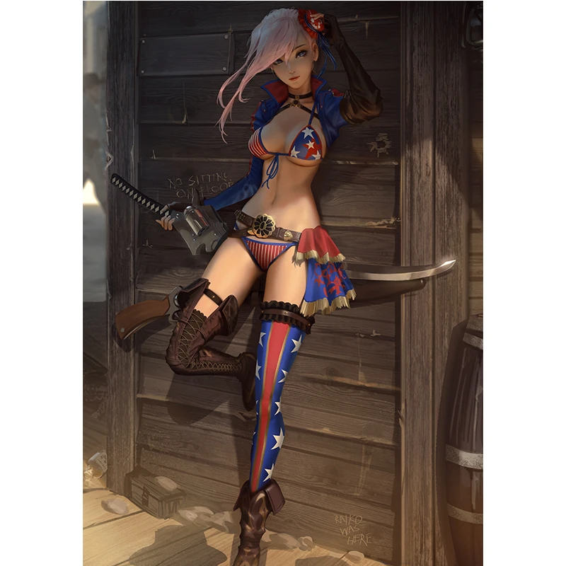 

Custom Print Fighter Mai Shiranui Nude 3D Sexy Anime Girl Art Poster with Frame Wall Art Canvas Painting Home Decor Hang Picture