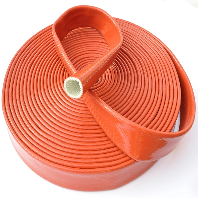 200мм Φ4мм-Φ130мм Cut Discontinuous Red High Temperature Resistant Fire Retardant Casing Pipe Silicone Fiberglass Tube on - 200мм Труба для кожуха, изоляционная, красная, прерывистая, высокотемпературностойкая, огнестойкая силиконовая стеклотканевая трубк