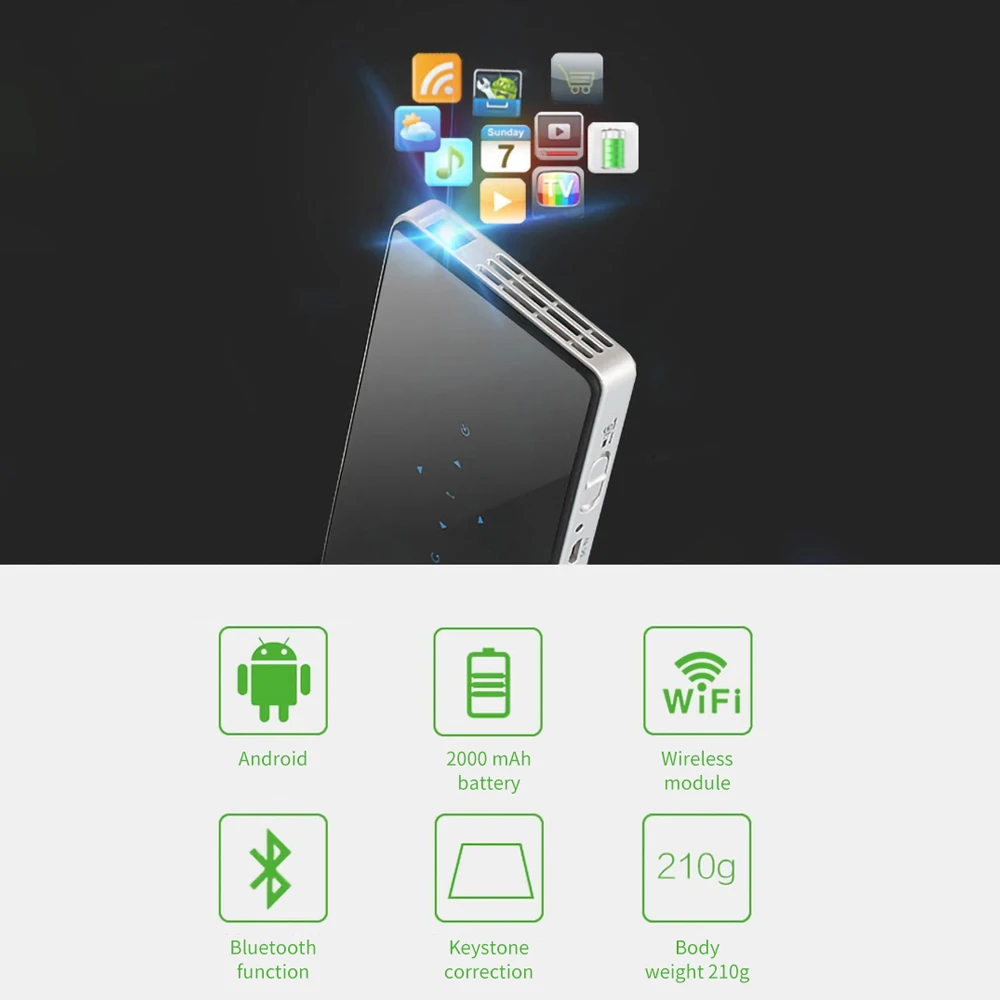 LEJIADA портативный DLP100WM HD Android система быстрой электронной коррекции компьютера