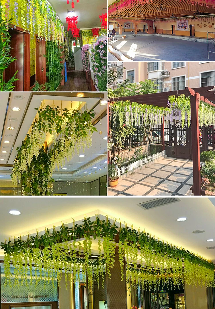 JAROWN Wisteria Искусственные Свадебные цветы арка DIY Декор вечерние праздничные украшения Цветы Сад висячее растение лоза