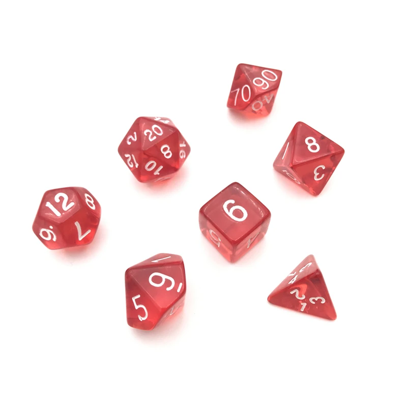 Новинка набор из 7 предметов высокое качество многогранные кости разноцветные