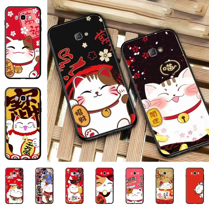 YNDFCNB Японский милый счастливый кот kawaii чехол для телефона Samsung Note 8 9 10 20 lite pro ultra J 7 2