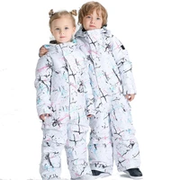 childrens jumpsuit boys and girls snow suit snowboarding clothing 10k waterproof winter outdoor sports costume ski wear