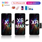 Улучшенный качественный экран для iPhone X XS MAX XR ЖК-дисплей 1:1 3D Сенсорная панель дигитайзер полная сборка замена без битых пикселей