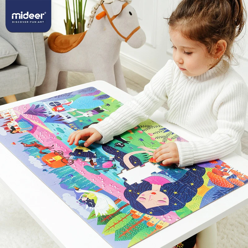 MiDeer, 104 шт., пазлы для детей, пазл, игрушка-пазл для малышей, интеллектуальная головоломка, комбинация бумаги, детская Подарочная головоломка, коробка для детей> 3 лет