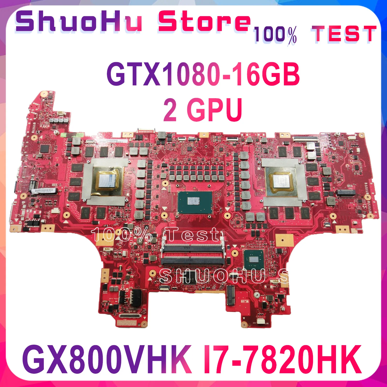 Материнская плата KEFU GX800VHK I7-7820HK ЦП GTX1080 16 Гб видеокарта для ноутбука ASUS ROG GX800 GX800VH