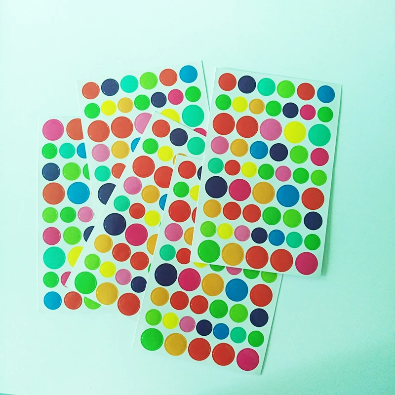 5 шт./лот красочные круглые наклейки для скрапбукинга планировщика записей