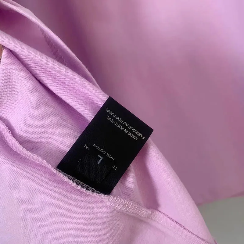 

Summer Fashion 2021 Casual Vetements Short Sleeve Tee Women Lovely Cartoon Monster Pink VTM T Shirt Embroidery Vetements T-Shirt