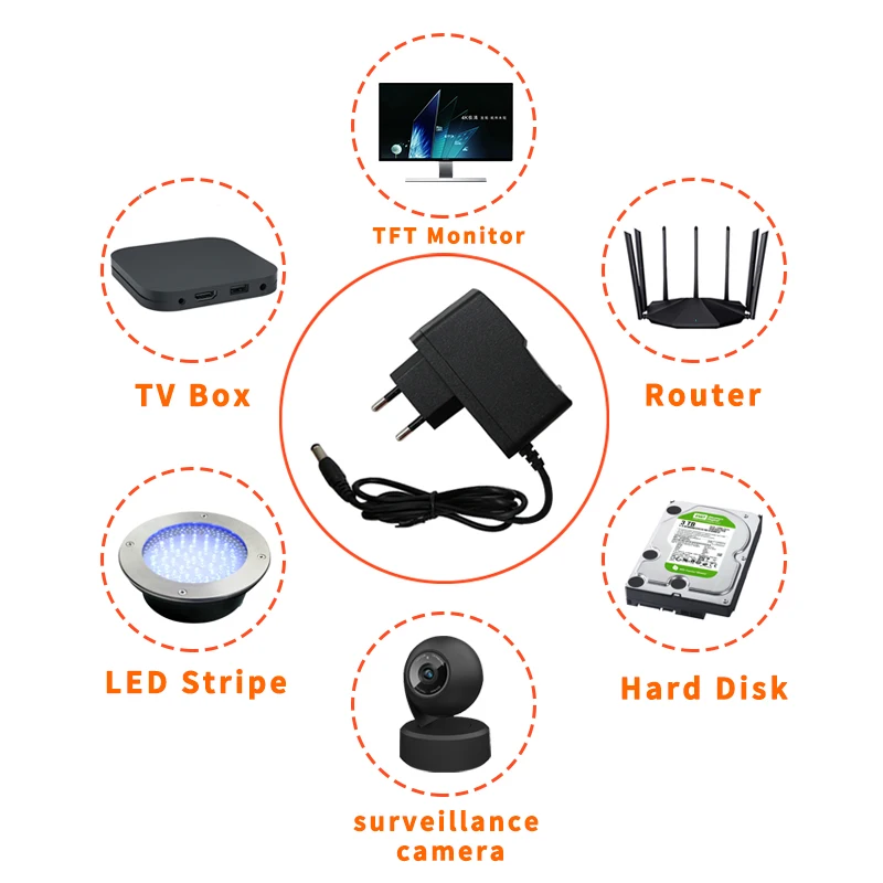 Адаптер питания постоянного тока 110 22 в с универсальным адаптером 12 В 1 А и 9