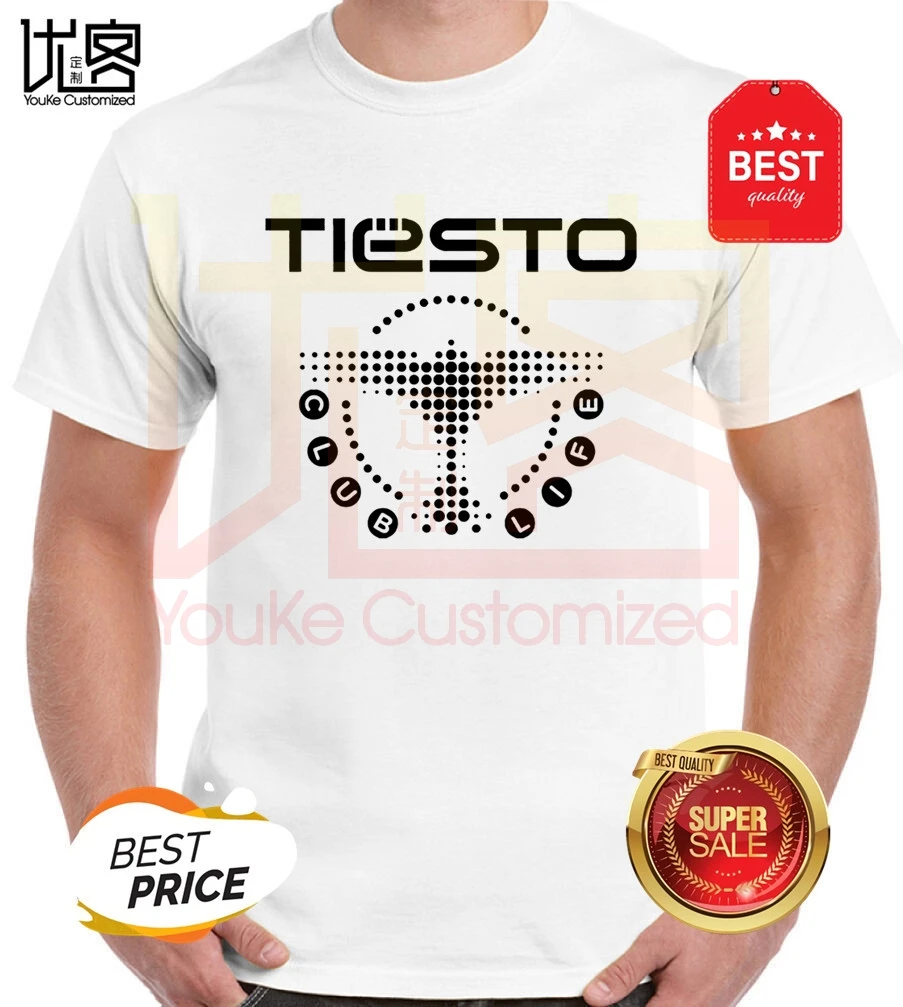 Tiesto Логотип для повседневного использования транс музыки 2 футболка Человек