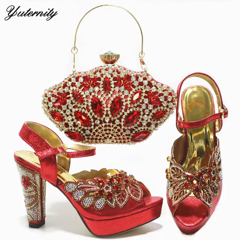 Новый итальянский комплект стразы серебро Цвет из обуви и сумки 2021 Лидер продаж в