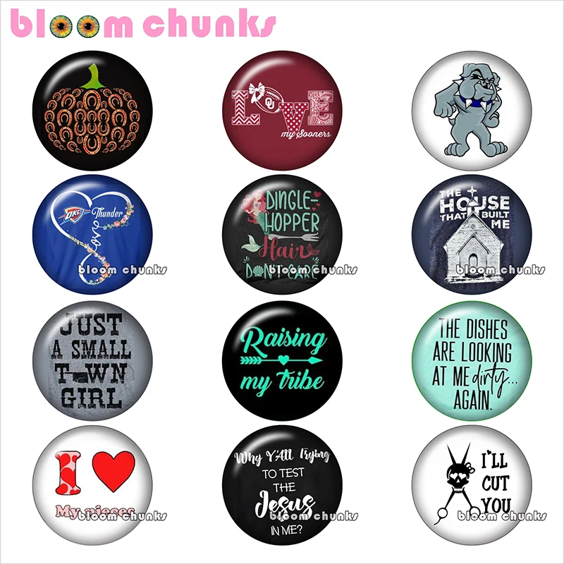 

words sports love pumpkin Round photo glass cabochon demo flat back Making findings 12mm/18mm/20mm/25mm B4421