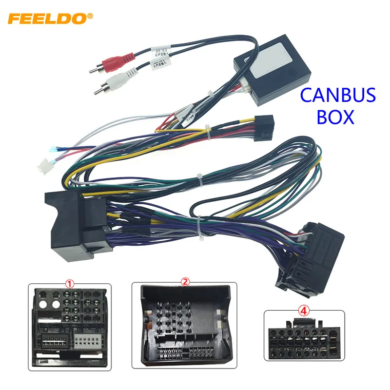 FEELDO автомобильный 6PIN Aftermarket Android стерео кабель питания адаптер с Canbus для Mercedes Benz
