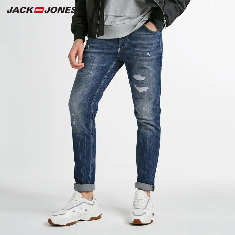JackJones зимние мужские модные трендовые повседневные джинсы 218432515|Мужские джинсы| |